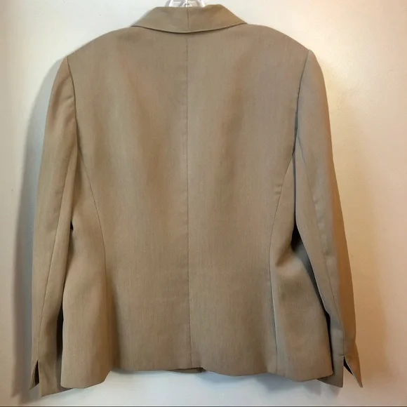 Evan Piccone Brown Tan one-button Blazer Sz 14 - Picture 3 of 7